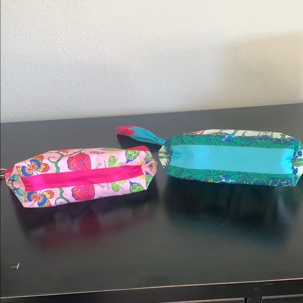 Estee Lauder Colorful Satin Cosmetic Bags Ruben Toledo Design Keepsake Butterfly